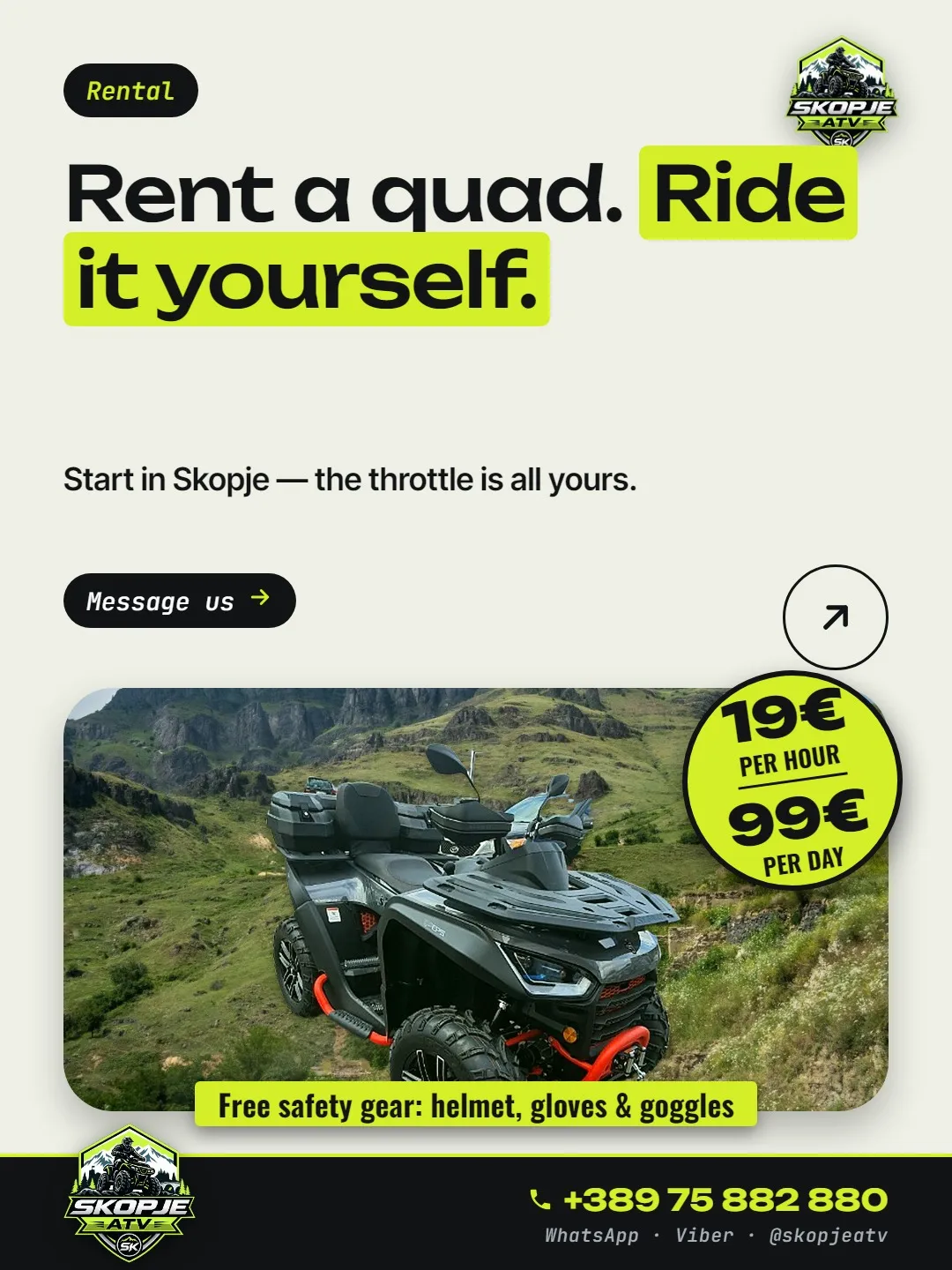 Skopje ATV Instagram post: Self Ride