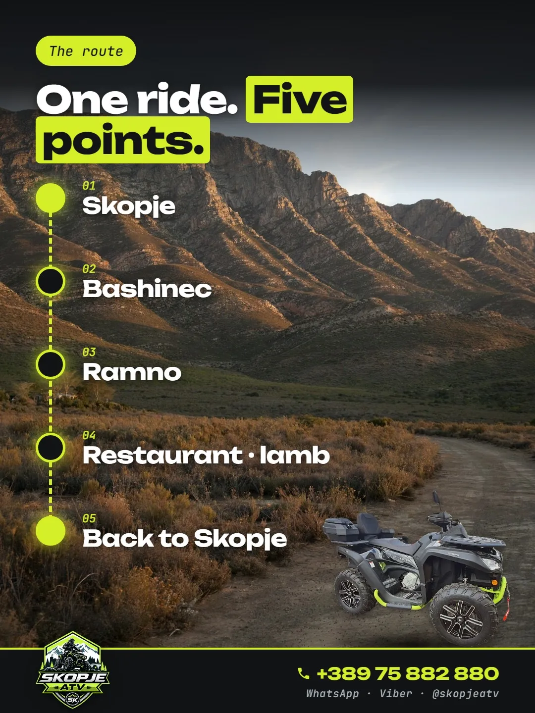 Skopje ATV Instagram post: The Route