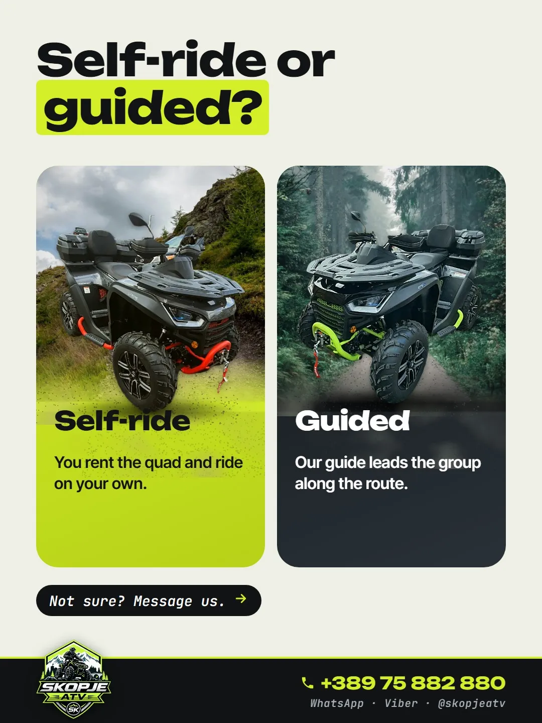 Skopje ATV Instagram post: Self Or Guided