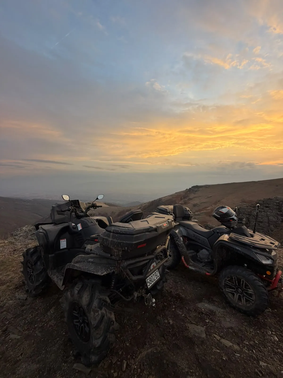 Muddy atv after trail