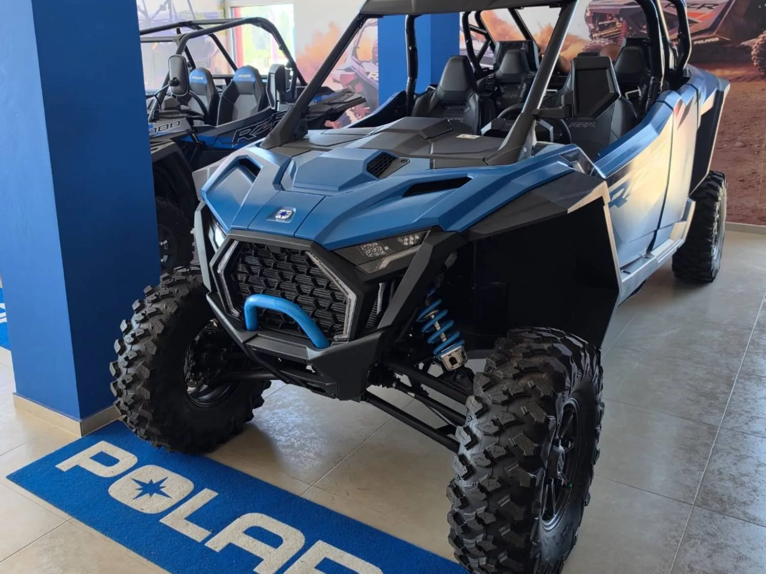 Our blue 2026 Polaris RZR Pro XP 4 Ultimate, four seats